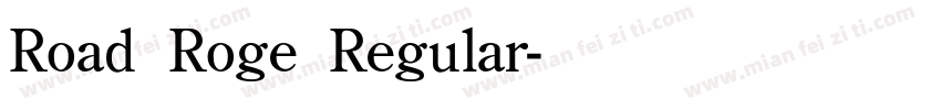 Road Roge Regular字体转换